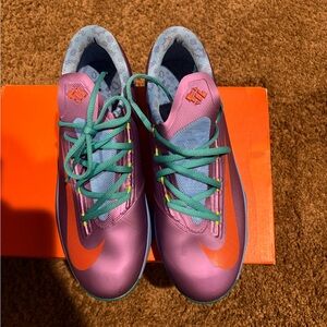 Nike Kids Purple and Orange Sneakers